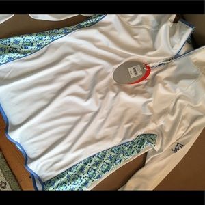 Greg Norman half zip golf top with moisture mgmt